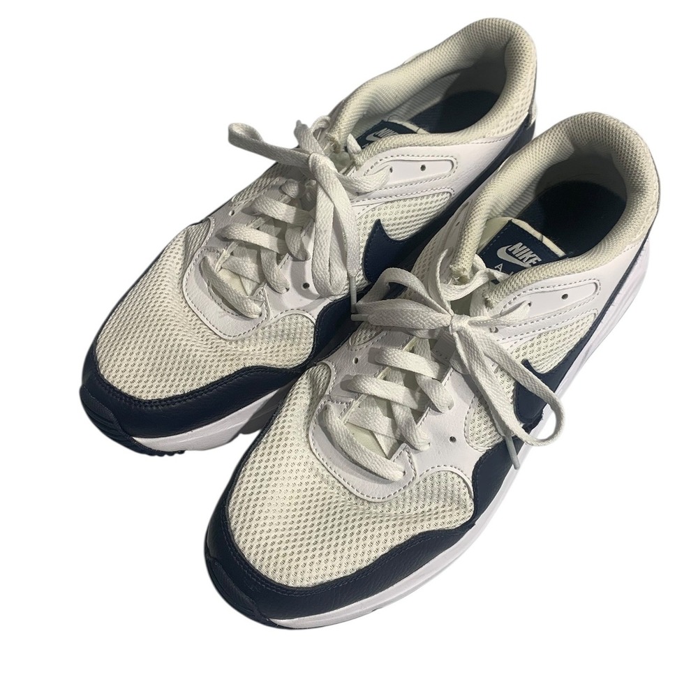 Nike Air Max Shoes Men Size 11 CW4555 123 White Navy Leather Mesh Sneakers